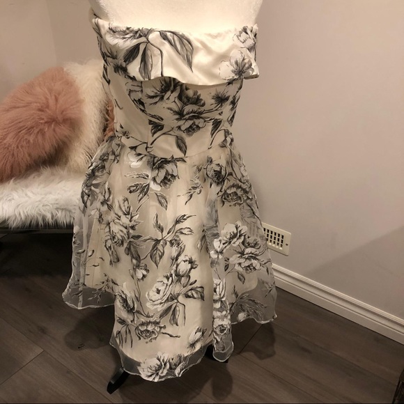 Off shoulder midi dress in organza - Picture 6 of 6